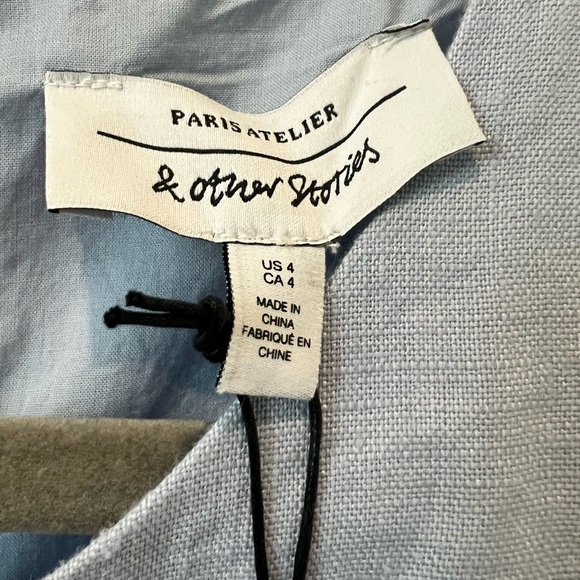 NWT & Other Stories a line linen dress size 4 - Picture 3 of 5